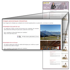 Mise en page avec image panoramique interactive